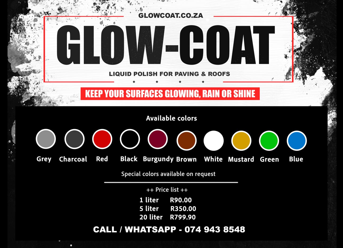 20 Litre Glow Coat Paint